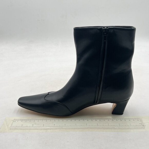 Beauty Cry Women's Low Heel Ankle Boots - Square Toe Booties With Back Zipper, Chunky 3cm Heel